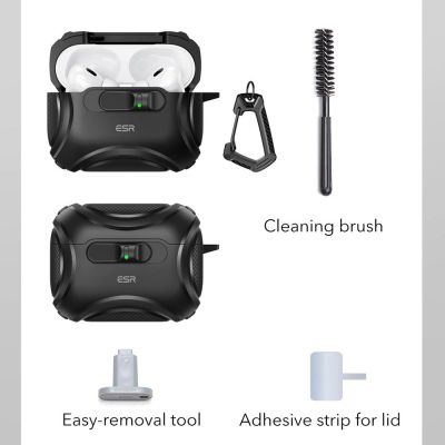 7. ESR Cyber ​​FlickLock MagSafe Case for AirPods Pro 3 - Black