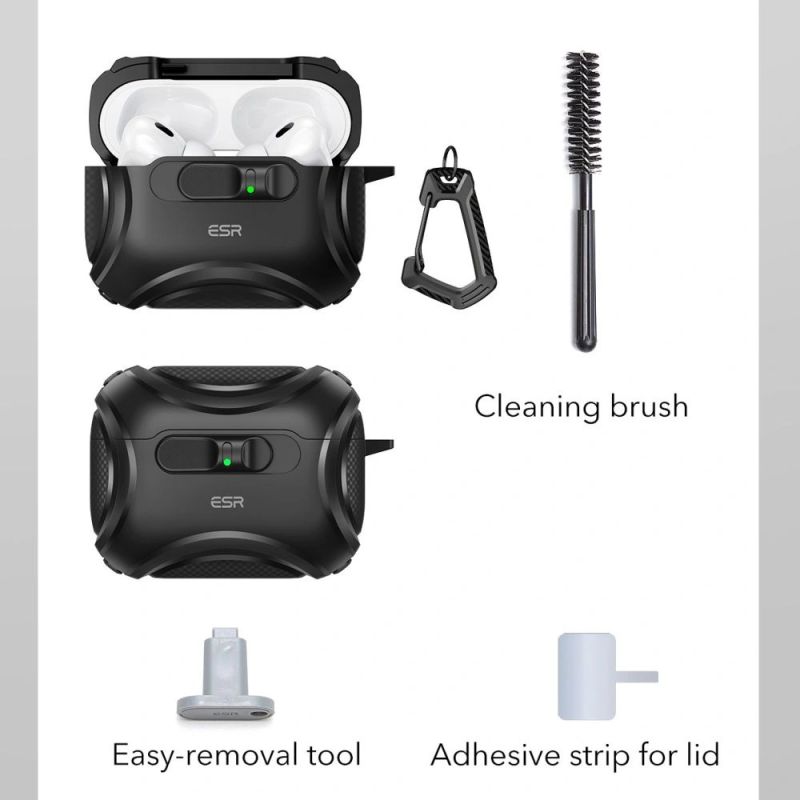 7. ESR Cyber ​​FlickLock MagSafe Case for AirPods Pro 3 - Black