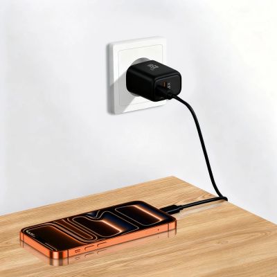 11. Tech-Protect NCA45W-GAN 2-Port 45W Wall Charger with USB-C Cable - Black