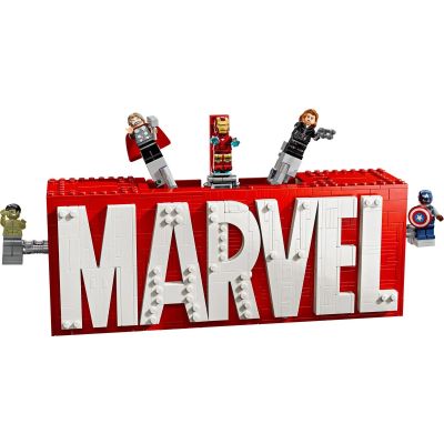 3. LEGO MARVEL SUPER HEROES 76313 MARVEL logo with minifigures