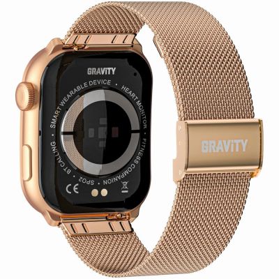 8. GRAVITY GT28-6 Women's Smartwatch Strap + Bracelet Rose Gold Pink