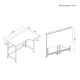 12. MACLEAN FOLDING DESK WITH WHEELS MACLEAN FOLDING DESK TABLE, BLACK, MOBILE, 100X65CM, MAX. 50KG, ANGLED, L-SHAPED, MC
