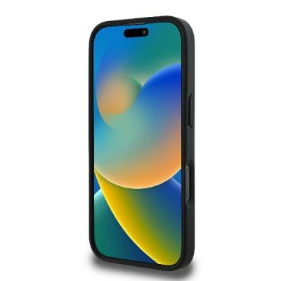 5. Karl Lagerfeld Monogram Karl & Choupette Head Pin iPhone 16 Pro Case - Black