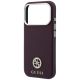 6. Guess Grained Round Strass Logo MagSafe Case for iPhone 18 Pro Max / 17 Pro Max - Burgundy