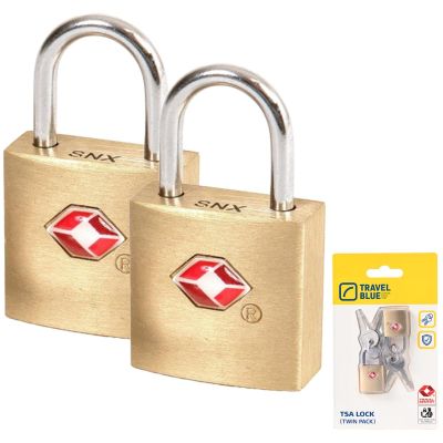TRAVEL BLUE TSA Luggage Padlocks with Keys, Set of 2