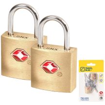 TRAVEL BLUE TSA Luggage Padlocks with Keys, Set of 2