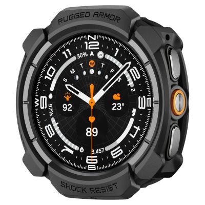 3. Spigen Rugged Armor Case for Samsung Galaxy Watch Ultra 47mm - Matte Black