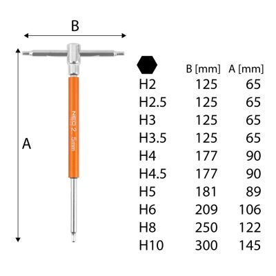 13. Pin wrenches 2-10 mm, set of 10 in a rack