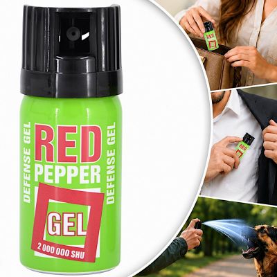 DEFENSE GREEN GEL PEPPER SPRAY 2ML SHU STREAM 40ML 10040-S SHARG