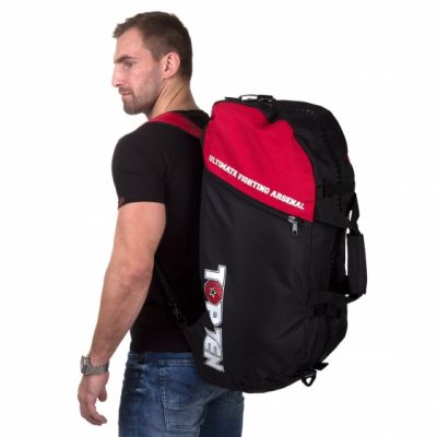 2. TOP TEN sports bag with backpack function 70 x 35 cm TOR-P2 MMA black and red