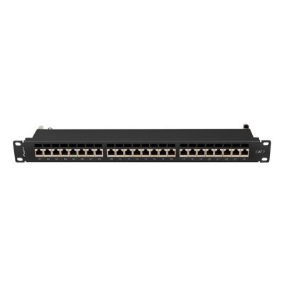 5. LANBERG PATCH PANEL 19" 24 PORT 1U CAT.7 FTP BLACK PPS7-1024-B