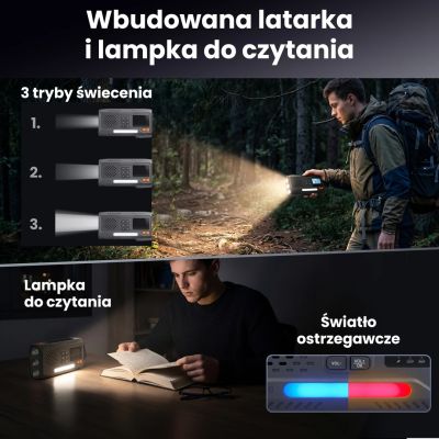 11. Extralink Bluetooth Solar Emergency Radio with Crank Dynamo Powerbank 4000mAh with SOS Flashlight BT-4000 Portable Analog and Digital Black, Orange