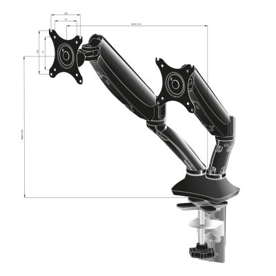 9. Iiyama DS3002C-B1 Desk Mount – Desk Mount (Adjustable Arm)