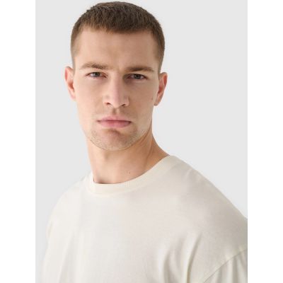 3. Men's oversize longsleeve with print 4F 4FRAW24TLONM507-83S