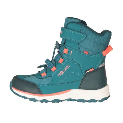 2. Trollkids Kids’ Hafjell Winter Boots XT dusty teal/coral pink/midnight petrol (585-364)