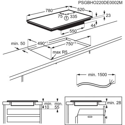 4. ELECTROLUX EIS82453 SenseBoil induction hob 78 cm