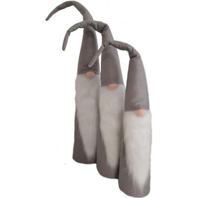 19. SET OF GRAY DECORATIVE SANTA CLAUS 60, 70, 80 CM