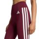4. Women's adidas Optime Essentials Workout 3-Stripes 7/8 Burgundy Leggings KT3772