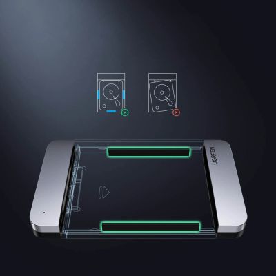 9. Ugreen CM300 70498 bay for 2.5'' SATA 3.0 6Gbps hard drive - gray + USB-C - USB-A cable 0.5m