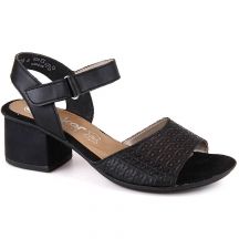 Comfortable leather sandals Rieker W RKR675 black