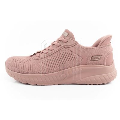 2. Skechers Bobs Squad-Chaos women's comfortable SLIP-INS sports shoes pink