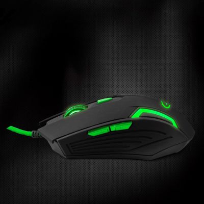 10. Esperanza Fighter EGM205G computer mouse (optical; 2400 DPI; black)