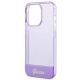 6. Guess Translucent Case for iPhone 14 Pro Max - Purple
