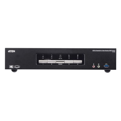 3. ATEN KVM Switch 4P USB3.0 4K DP Triple View KVMP S