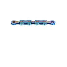 KMC Chain X12 126 Links Aurora Blue and Box Wax