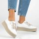 2. Leather platform sneakers, white, Filippo DP6122
