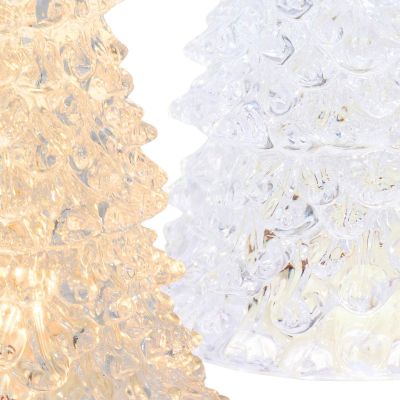 4. DECORATIVE CHRISTMAS TREE TRANSPARENT LED WARM WHITE 27CM