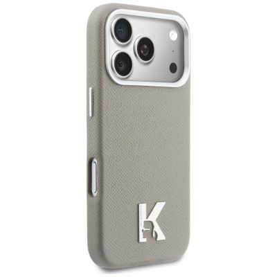 4. Karl Lagerfeld Karl Head Logo MagSafe Case for iPhone 17 Pro - Gray