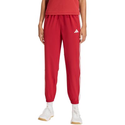 adidas Train Essentials 3-Stripes Woven Women's Pants Red KF8554