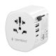 10. GEMBIRD UNIVERSAL GROUNDED TRAVEL ADAPTER 15W, WHITE