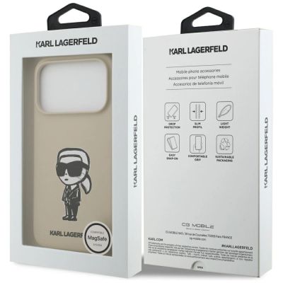 8. Karl Lagerfeld Silicone Karl Sketch & Logo MagSafe Case for iPhone 17 Pro - Brown