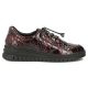 2. Women's leather half-notes on a wedge, lacquered crocodile burgundy Filippo DP8102