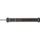 Brennenstuhl 1391010600 3 m power strip 6 x network sockets Indoor Black, Silver