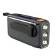 3. Extralink Bluetooth Solar Emergency Radio with Crank Dynamo Powerbank 4000mAh with SOS Flashlight BT-4000 Portable Analog and Digital Black, Orange