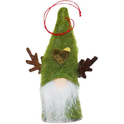 2. CHRISTMAS DECORATIVE PENDANT 9CM GREEN SANTA CLAUS