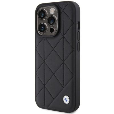 2. BMW Leather Quilted case for iPhone 15 Pro Max - black