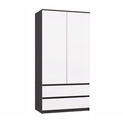 MALWA WARDROBE SS-90 ANTHRACITE / WHITE SET