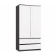 MALWA WARDROBE SS-90 ANTHRACITE / WHITE SET