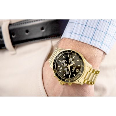 3. Men's Watch Giewont Chronograph Sapphire Gold Black GW3520-B4