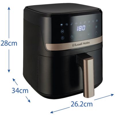 5. Russell Hobbs SatisFry Heißluftfritteuse Single 4.3 l Autonomous 1300 W Hot Air Fryer Black