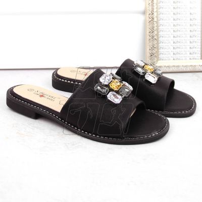 6. Flip-flops with rhinestones S.Barski W OLI262A, black