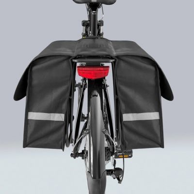 8. Wozinsky Double Bicycle Pannier Bag for Rack, 28 L, Black (WBB34BK)