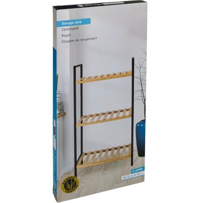 5. SHELF SHOE RACK 3 LEVELS 38x32.5x70CM BAMBOO EXCELLENT HOUSEWARE