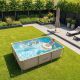 6. VIRTUFIT RECTANGULAR SWIMMING POOL 260 x 180 CM WITH FILTER PUMP BEIGE