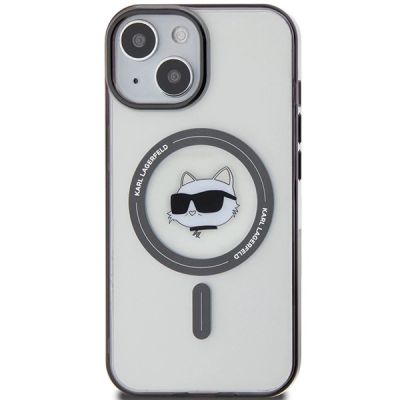 3. Karl Lagerfeld KLHMP15MHCHNOTK iPhone 15 Plus 6.7" transparent hardcase IML Choupette`s Head MagSafe