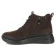 3. Women's leather suede ankle boots on a dark brown platform Filippo DBT4215